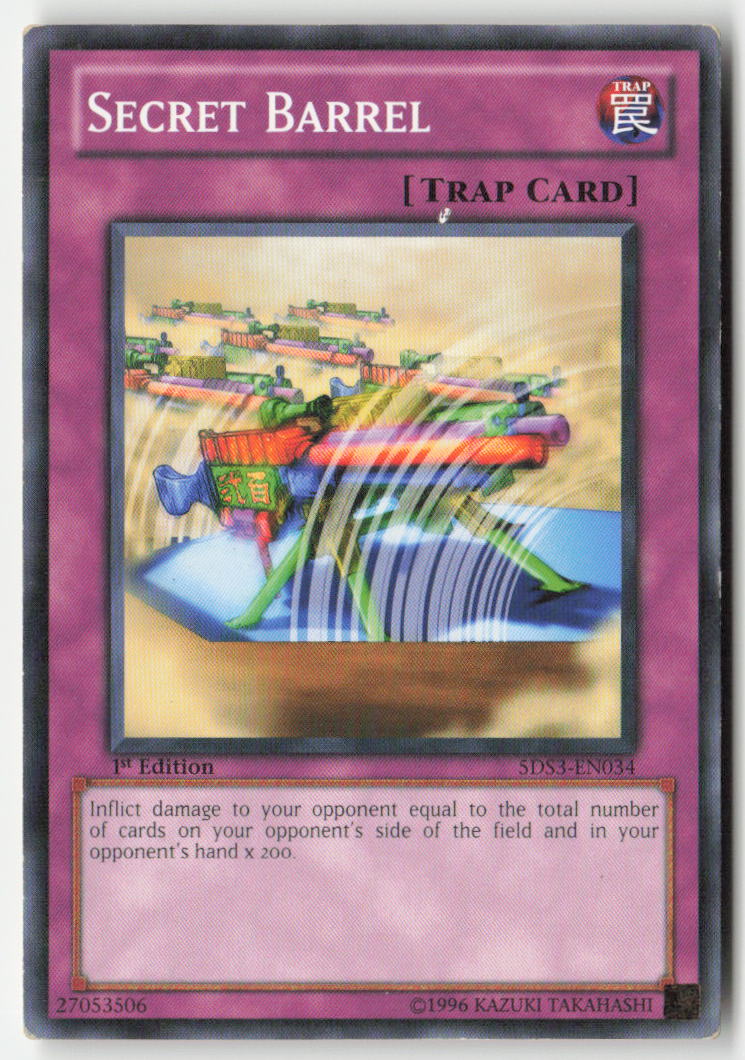 Secret Barrel 5DS3-EN034 1st Edition Common Moderately Played, Front