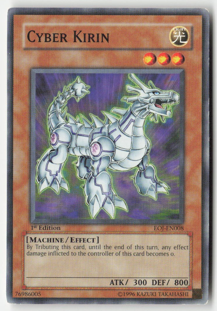 Cyber Kirin EOJ-EN008 1st Edition Common Moderately Played, Front
