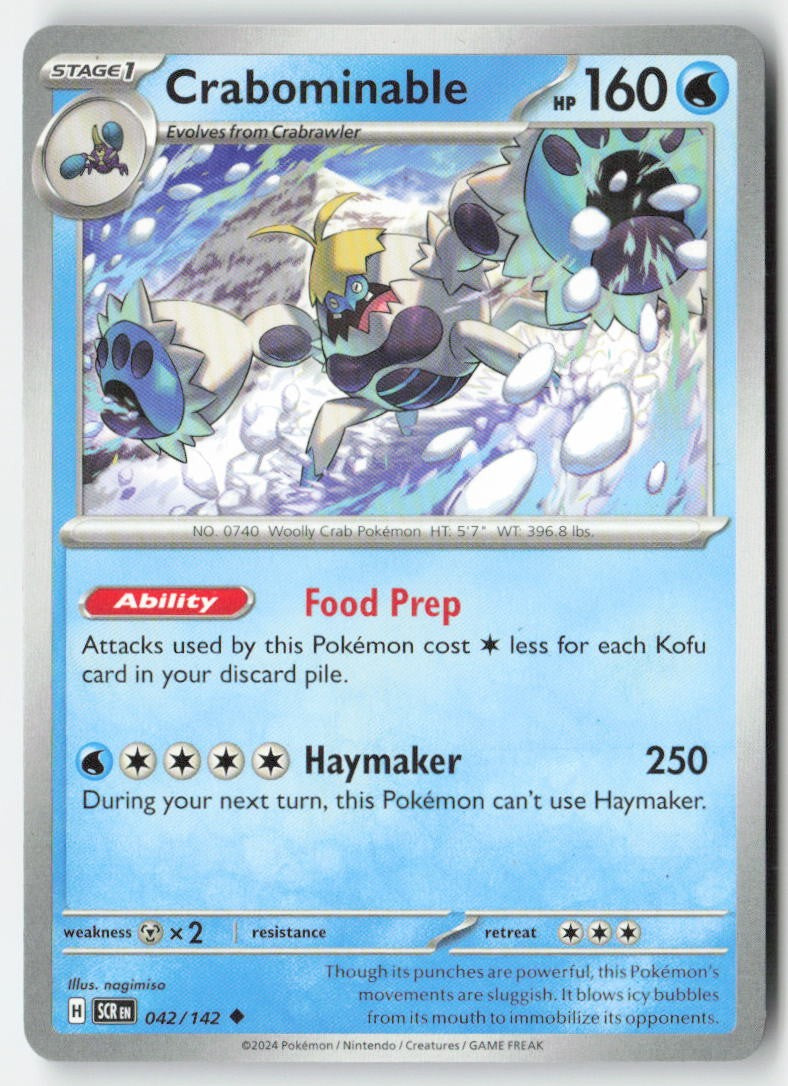 Crabominable 042/142 Regular Stellar Crown Moderately Played