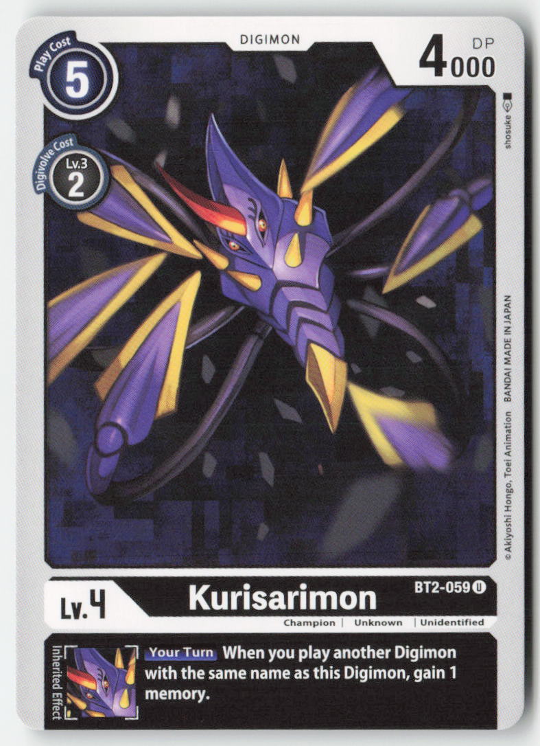 Kurisarimon BT2-059 Normal Uncommon Near Mint