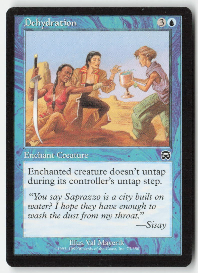 Dehydration MMQ 73 Common Moderately Played