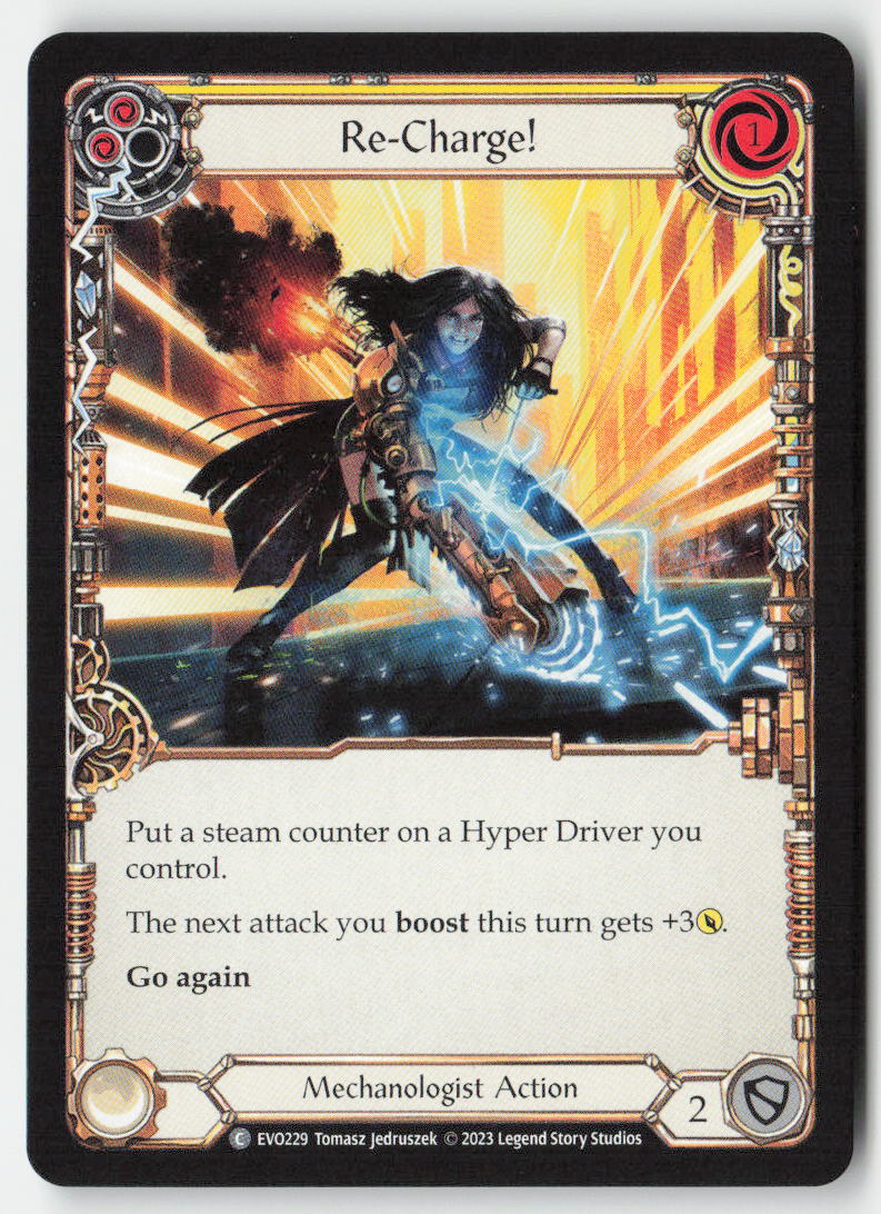 Re-Charge! (Yellow) #EVO229 - Bright Lights - Flesh and Blood - Common - Near Mint, Front