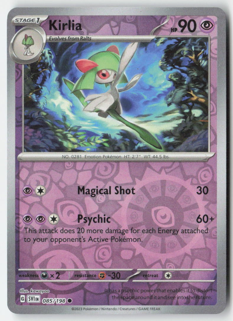 Kirlia 085/198 Reverse Holo Scarlet & Violet Moderately Played