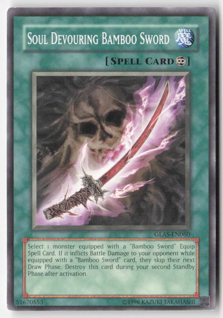 Soul Devouring Bamboo Sword GLAS-EN060 Unlimited Common Moderately Played, Front