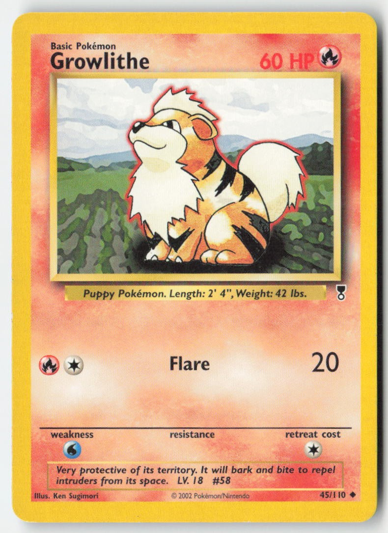 Growlithe 45/110 Regular Legendary Collection Moderately Played