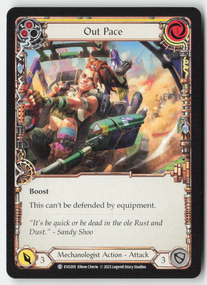 Out Pace (Yellow) #EVO205 - Bright Lights - Flesh and Blood - Common - Near Mint