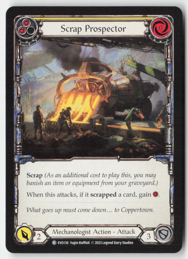 Scrap Prospector (Yellow) #EVO136 - Bright Lights - Flesh and Blood - Common - Near Mint, Front
