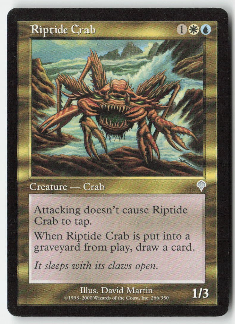 Riptide Crab INV 266 Uncommon Moderately Played, Front