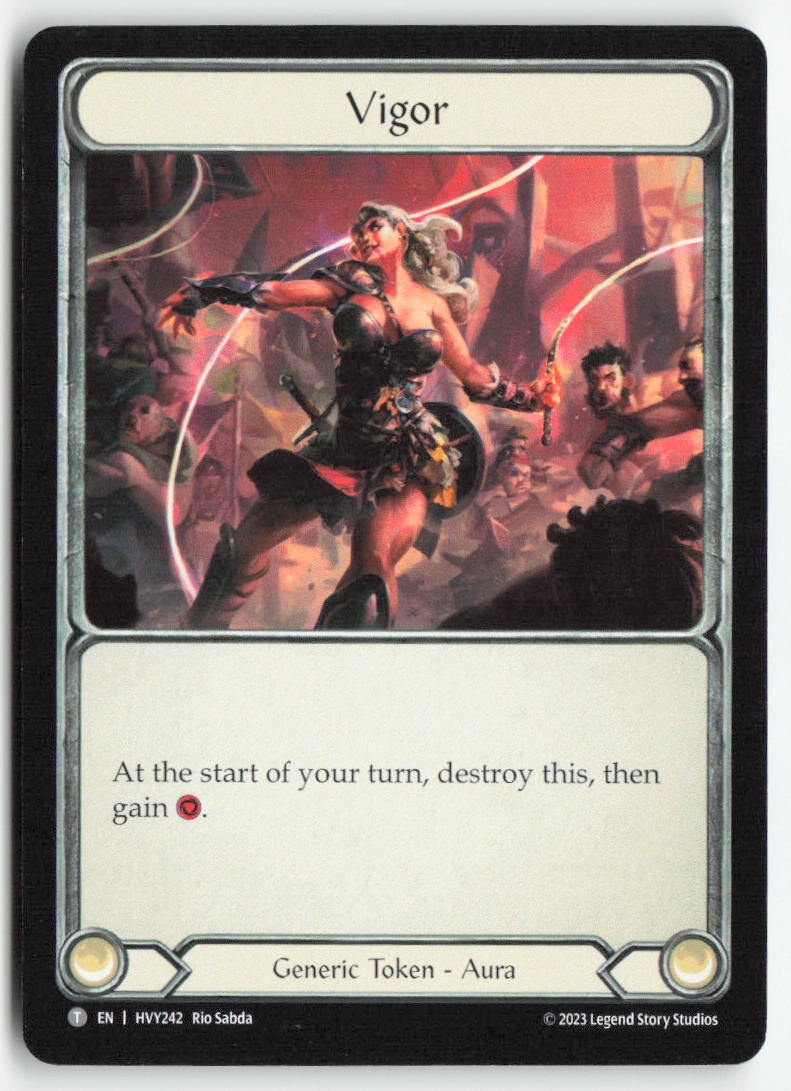Might // Vigor #HVY241 // HVY242 - Heavy Hitters - Flesh and Blood - Token - Near Mint