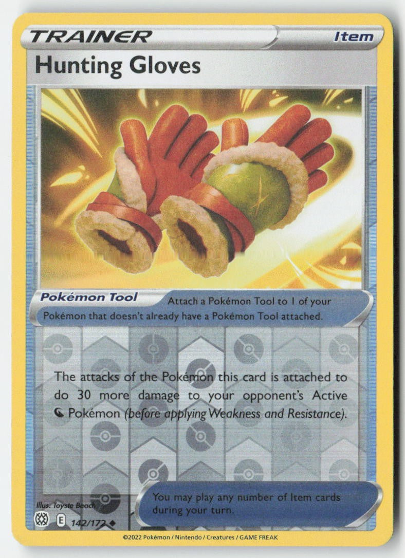 Hunting Gloves 142/172 Reverse Holo Brilliant Stars Moderately Played