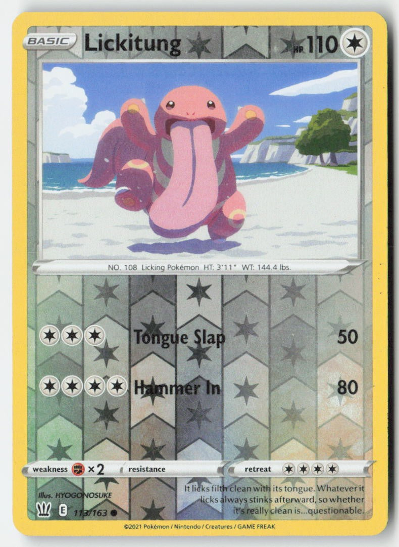 Lickitung 113/163 Reverse Holo Battle Styles Moderately Played