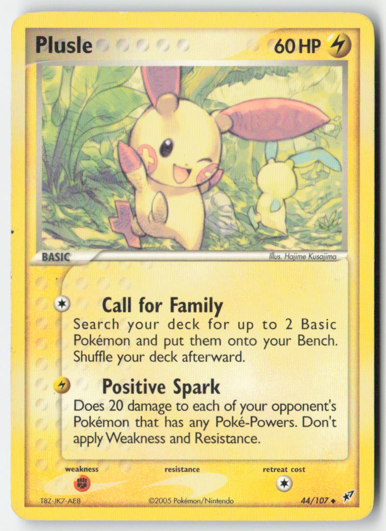 Plusle 44/107 Regular Deoxys Moderately Played, Front