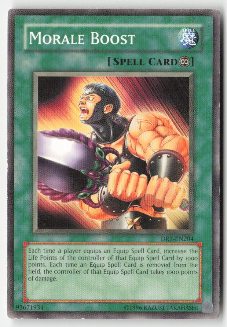 Morale Boost DR1-EN204 Unlimited Common Moderately Played, Front