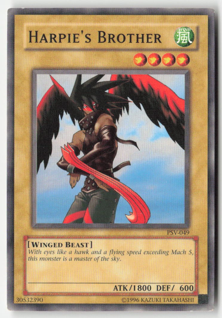Harpie's Brother PSV-049 Unlimited Common Moderately Played