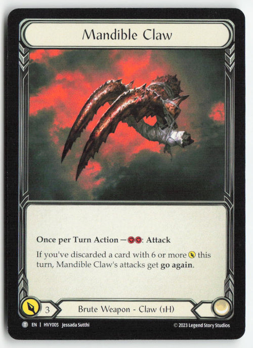 Mandible Claw // Cintari Saber #HVY005 // HVY094 - Heavy Hitters - Flesh and Blood - Token - Near Mint