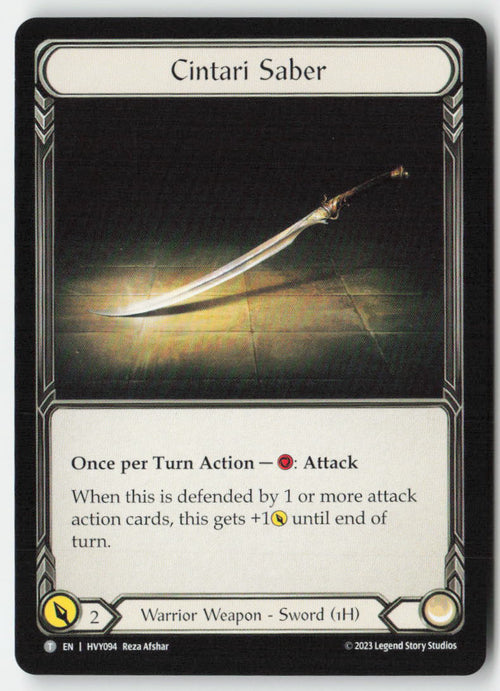 Mandible Claw // Cintari Saber #HVY005 // HVY094 - Heavy Hitters - Flesh and Blood - Token - Near Mint