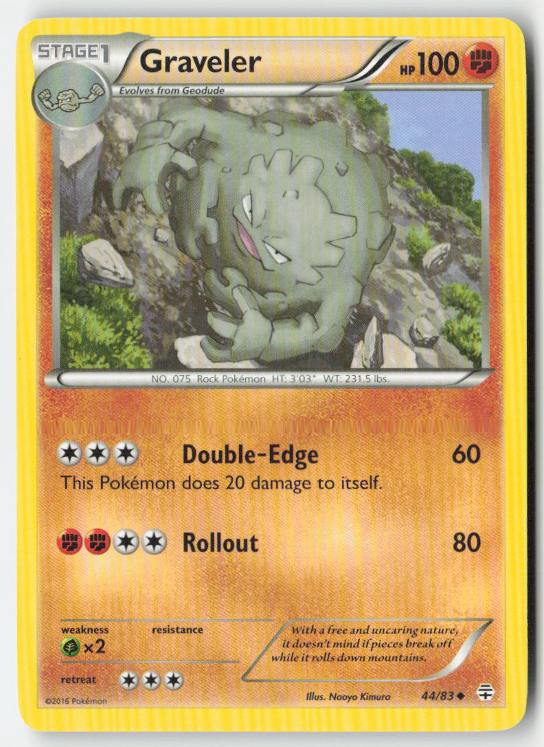 Graveler 44/83 Regular Generations Moderately Played