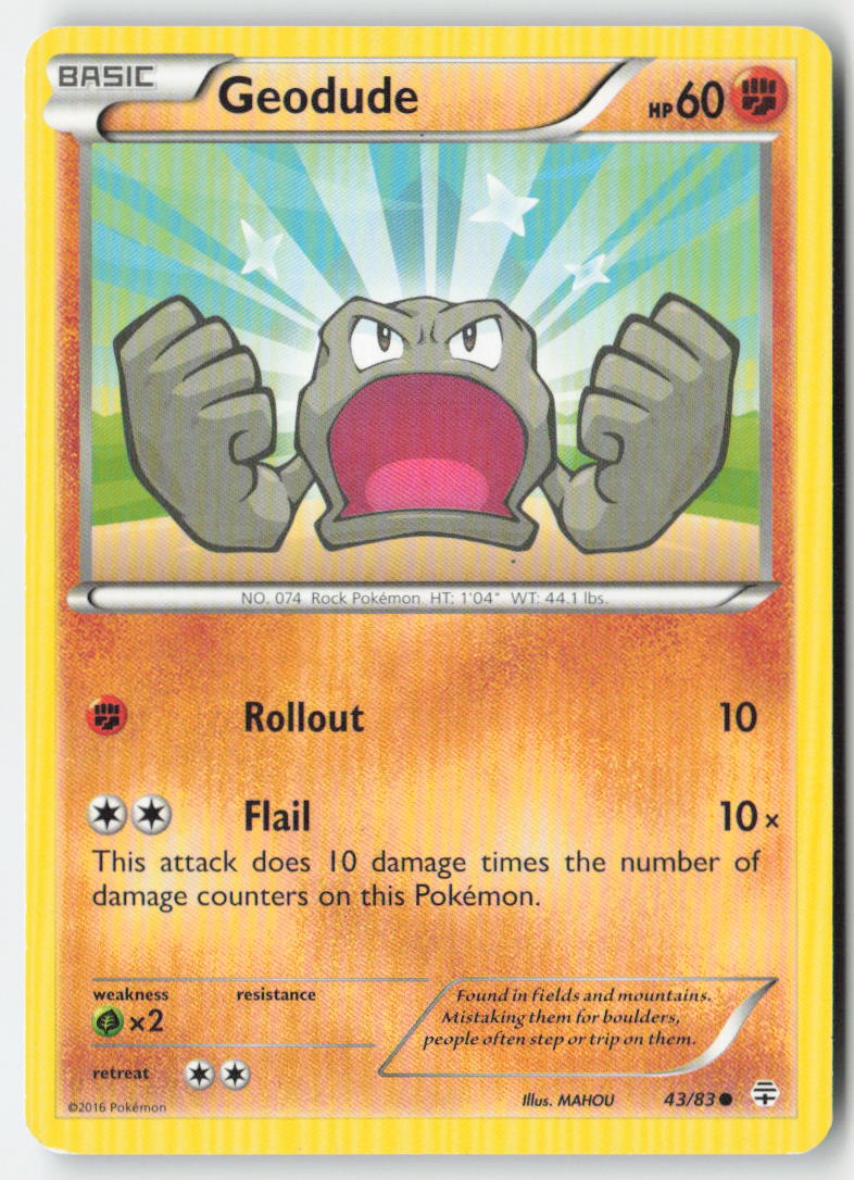 Geodude 43/83 Regular Generations Moderately Played