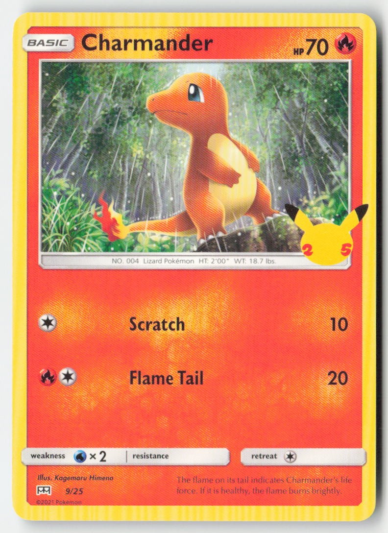 Charmander 9/25 Regular McDonald's Collection 2021 Moderately Played