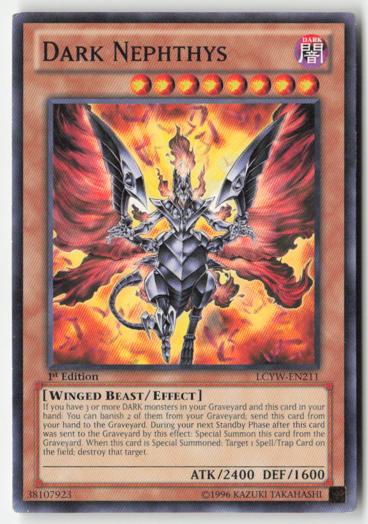 Dark Nephthys LCYW-EN211 1st Edition Common Moderately Played, Front