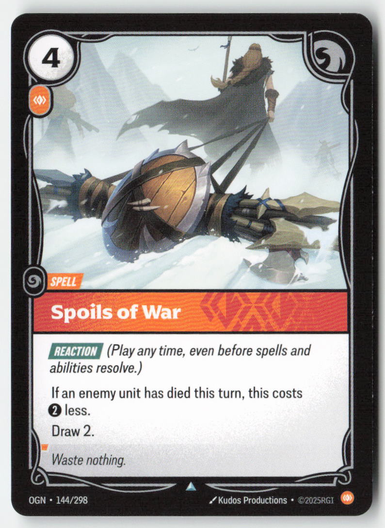 Spoils of War #144/298 - Origins - Riftbound - Uncommon - Lightly Played