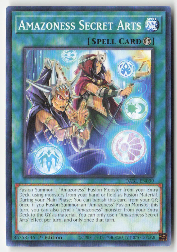 Amazoness Secret Arts DABL-EN099 1st Edition Common Moderately Played, Front