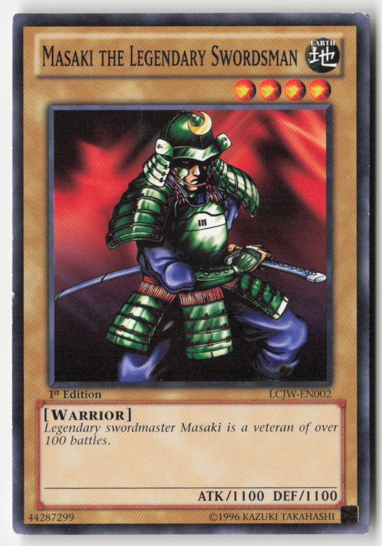 Masaki the Legendary Swordsman LCJW-EN002 1st Edition Common Moderately Played