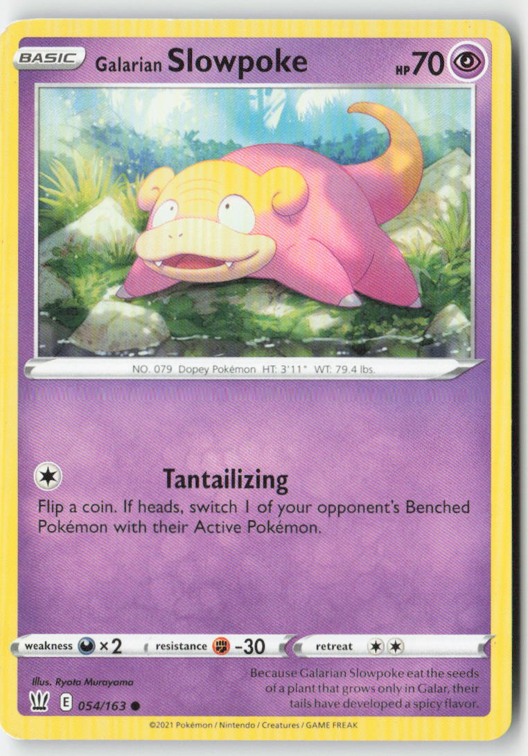 Galarian Slowpoke 54/163 Regular Battle Styles Moderately Played