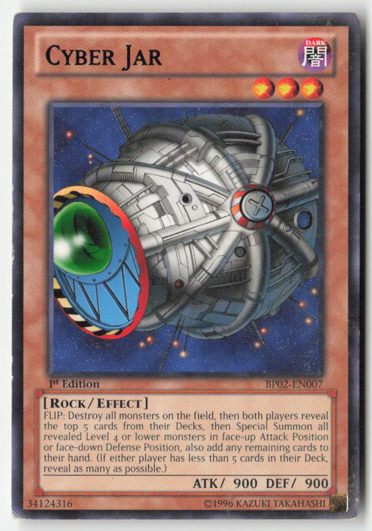 Cyber Jar BP02-EN007 1st Edition Rare Moderately Played, Front