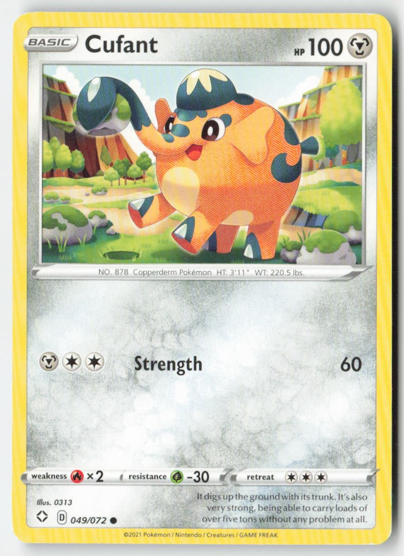 Cufant 49/72 Regular Shining Fates Moderately Played, Front
