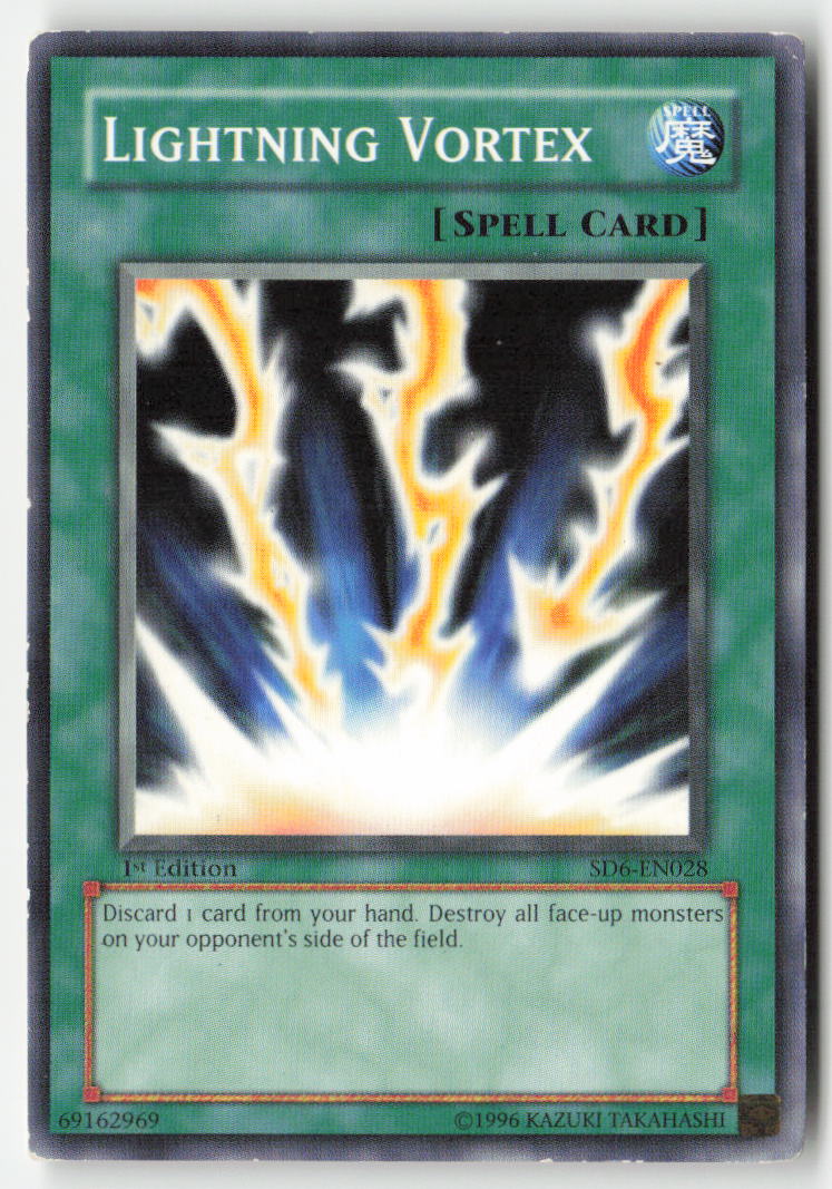 Lightning Vortex SD6-EN028 1st Edition Common Moderately Played, Front