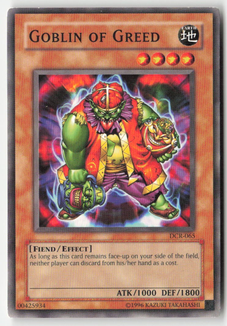 Goblin of Greed DCR-065 Unlimited Common Moderately Played