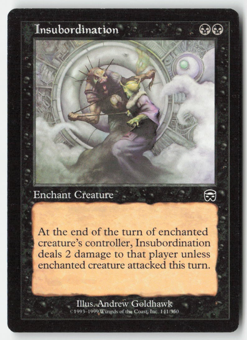 Insubordination MMQ 141 Common Moderately Played, Front