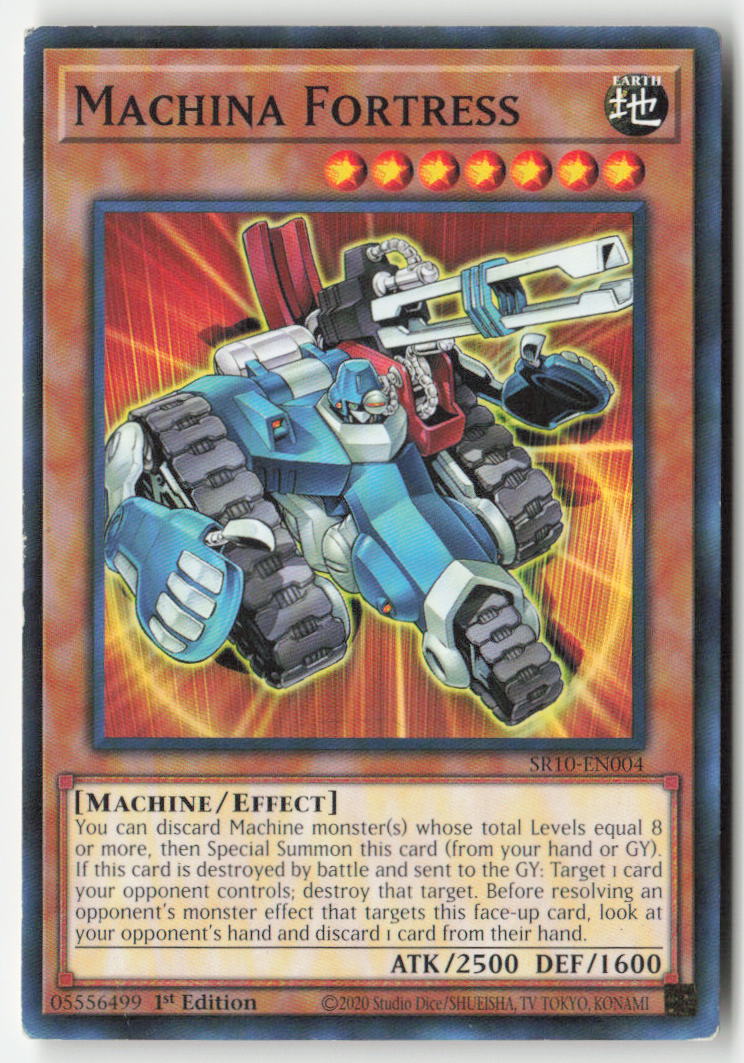 Machina Fortress SR10-EN004 1st Edition Common Moderately Played, Front