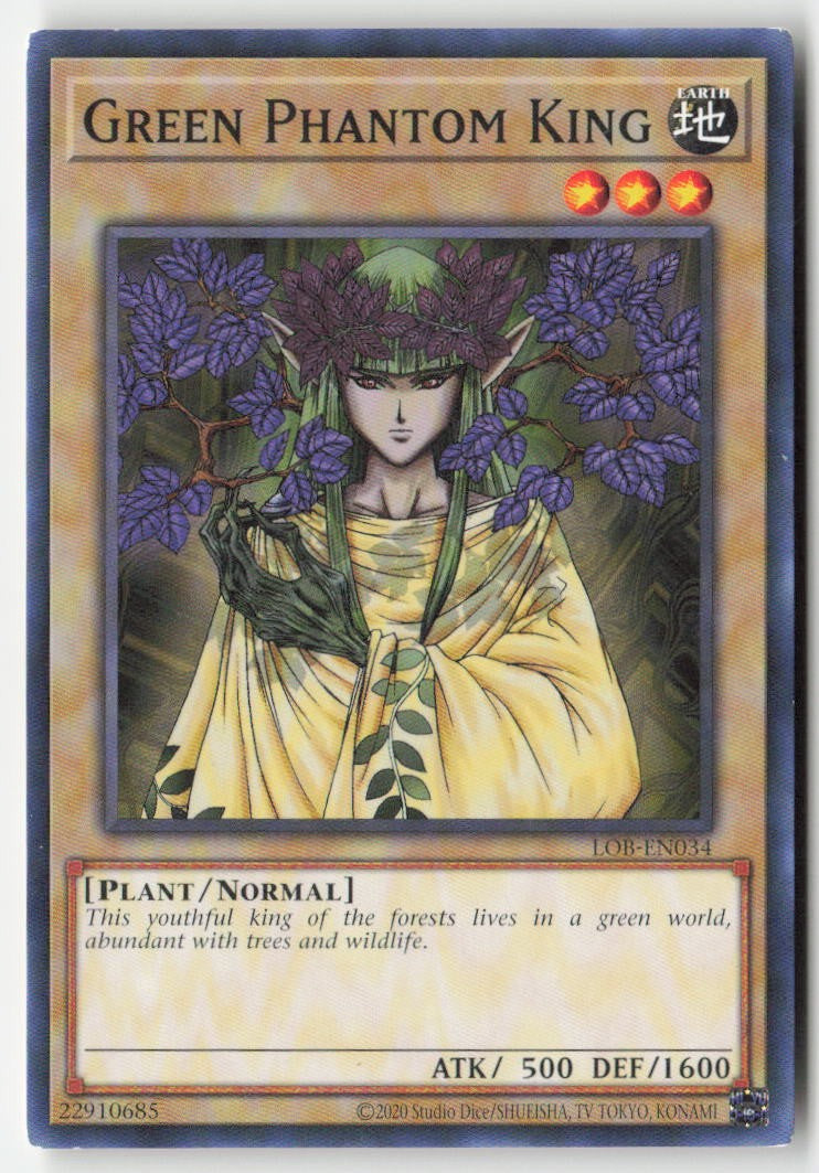 Green Phantom King (25th Anniversary) LOB-EN034 Unlimited Common Moderately Played