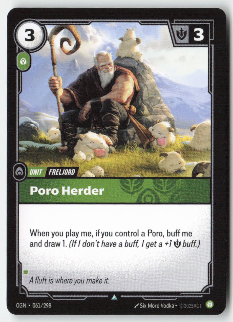 Poro Herder #061/298 - Origins - Riftbound - Uncommon - Lightly Played