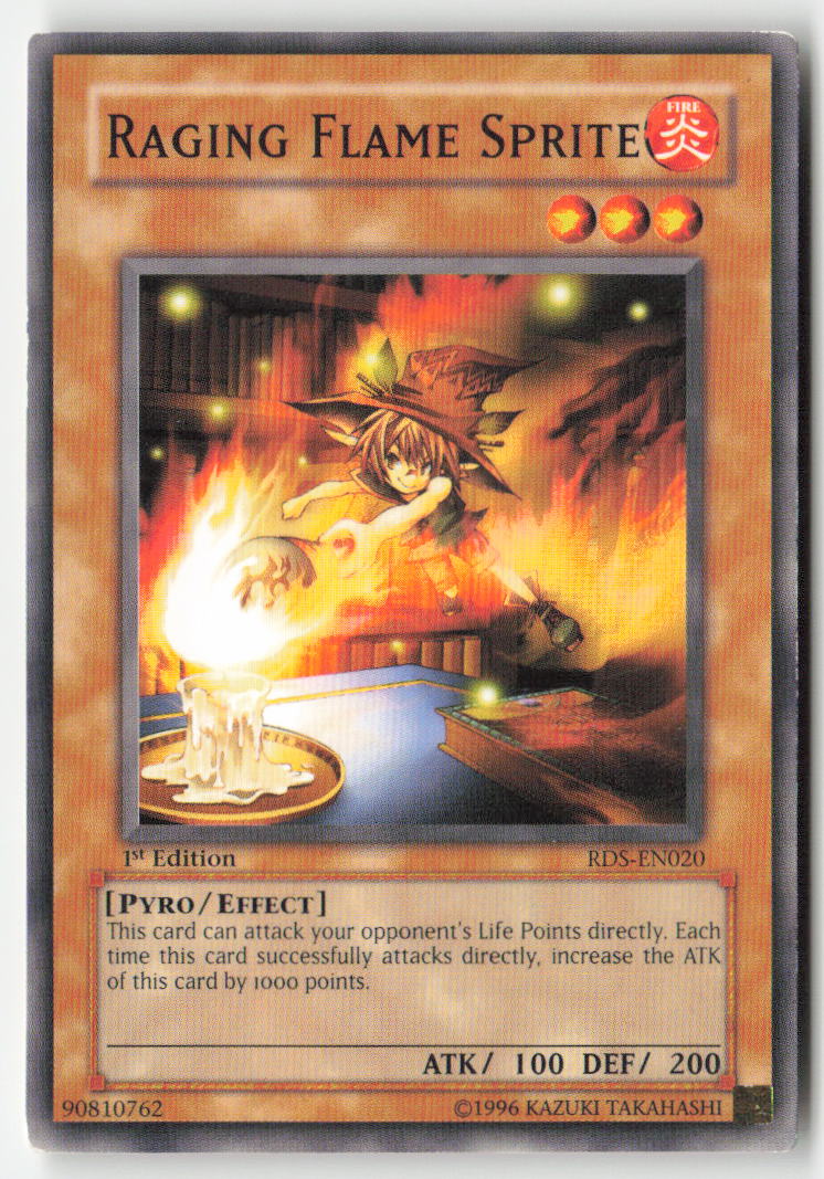 Raging Flame Sprite RDS-EN020 1st Edition Common Moderately Played