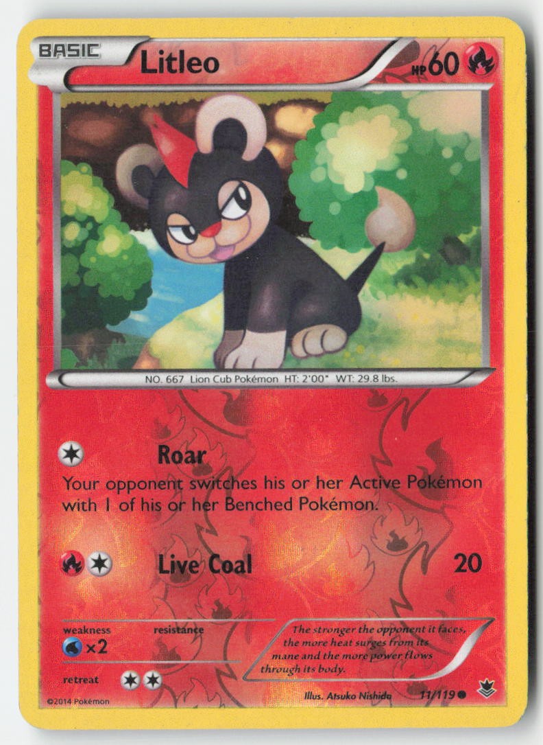 Litleo 11/119 Reverse Holo Phantom Forces Moderately Played, Front