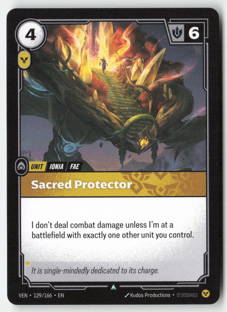 Sacred Protector #129/166 - Vendetta - Riftbound - Uncommon - Lightly Played