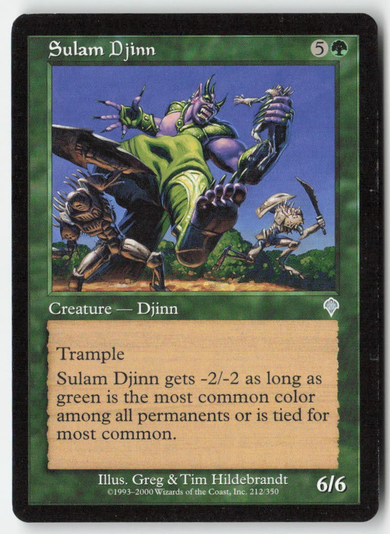 Sulam Djinn INV 212 Uncommon Moderately Played