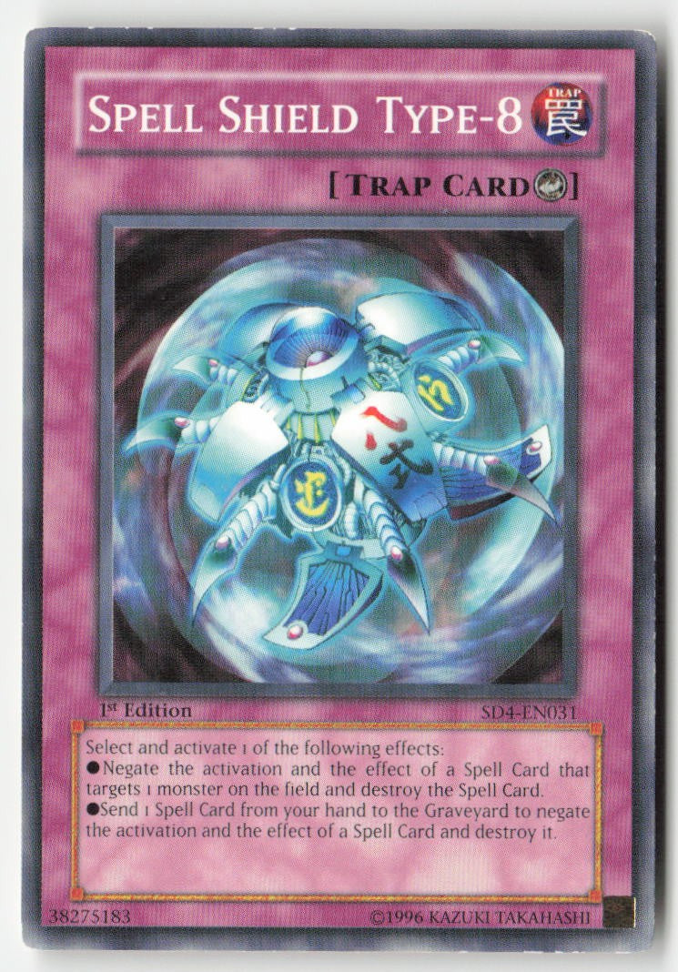 Spell Shield Type-8 SD4-EN031 1st Edition Common Moderately Played, Front