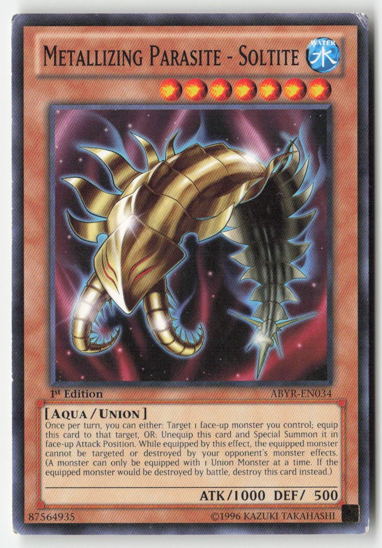 Metallizing Parasite - Soltite ABYR-EN034 1st Edition Common Moderately Played