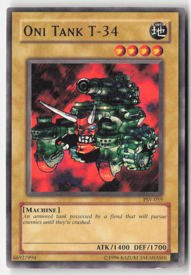 Oni Tank T-34 PSV-059 Unlimited Common Moderately Played, Front