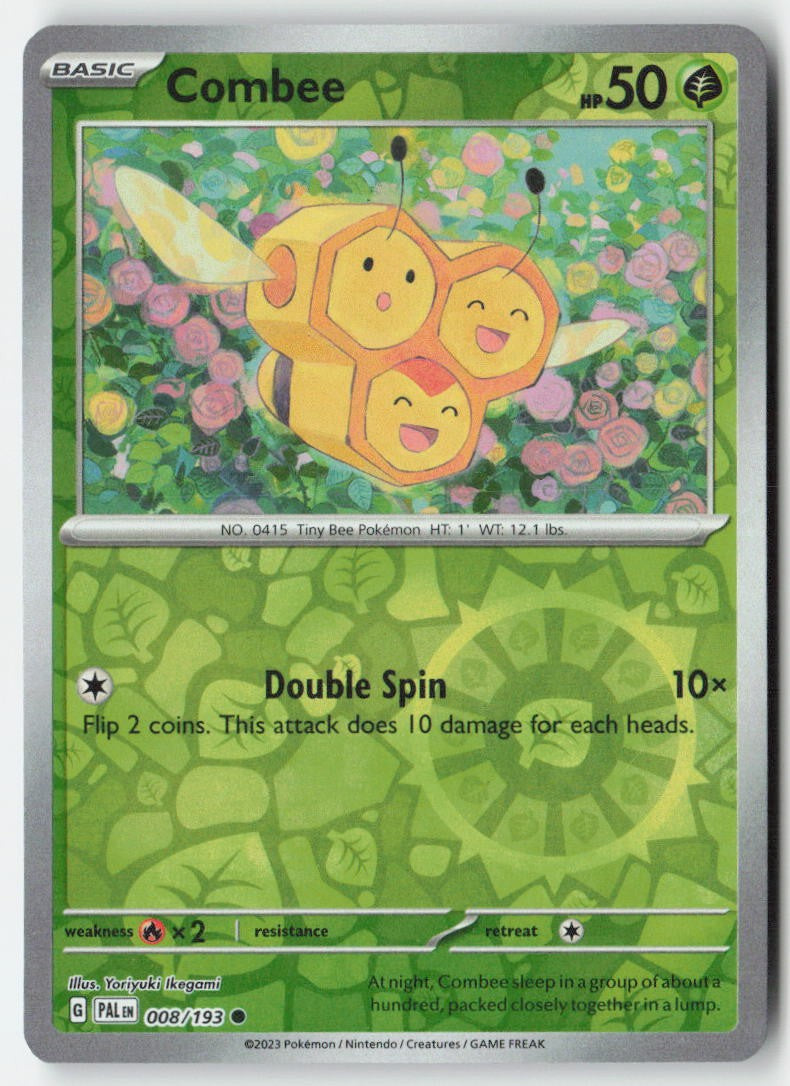 Combee 008/193 Reverse Holo Paldea Evolved Moderately Played, Front
