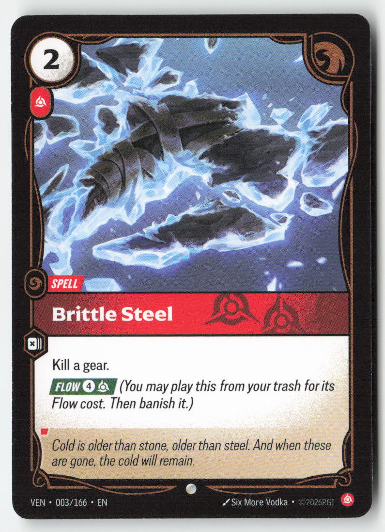 Brittle Steel #003/166 - Vendetta - Riftbound - Common - Lightly Played