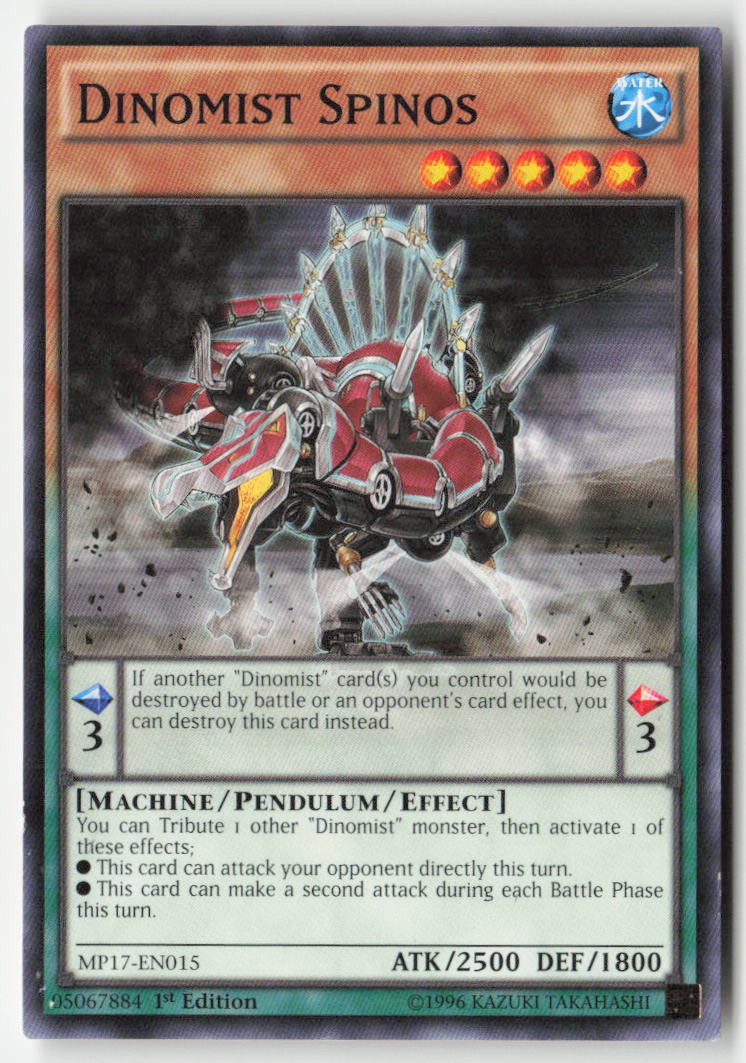 Dinomist Spinos MP17-EN015 1st Edition Common Moderately Played