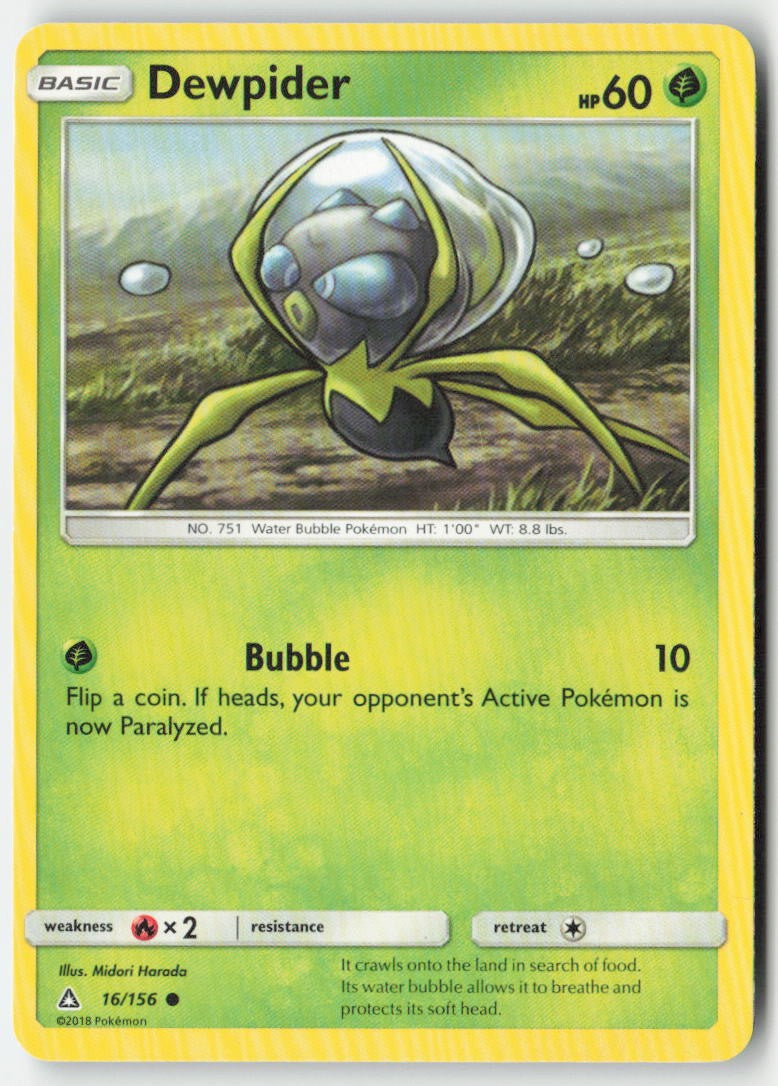 Dewpider 16/156 Regular Ultra Prism Moderately Played