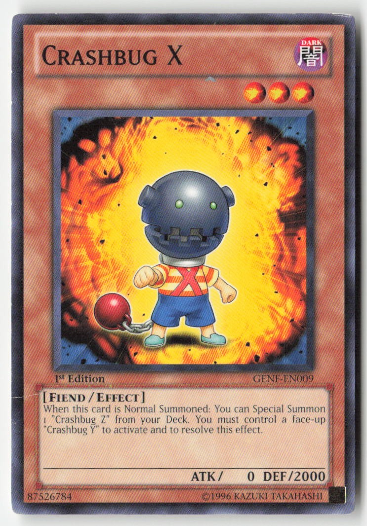 Crashbug X GENF-EN009 1st Edition Common Moderately Played
