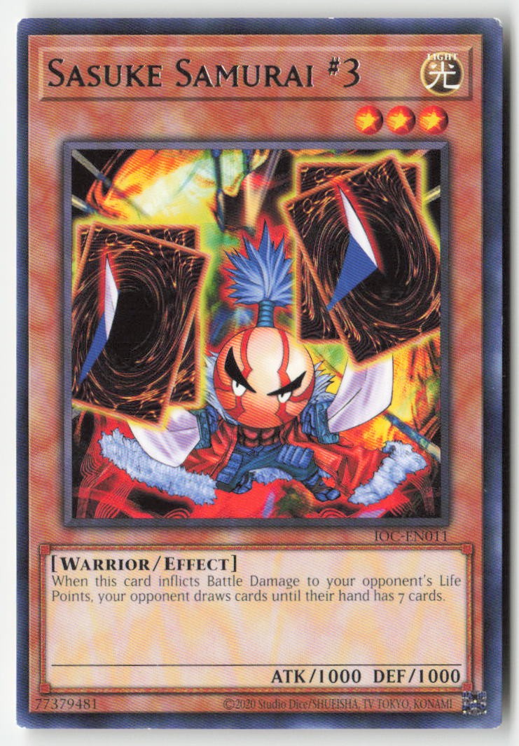 Sasuke Samurai #3 (25th Anniversary) IOC-EN011 Unlimited Rare Moderately Played, Front