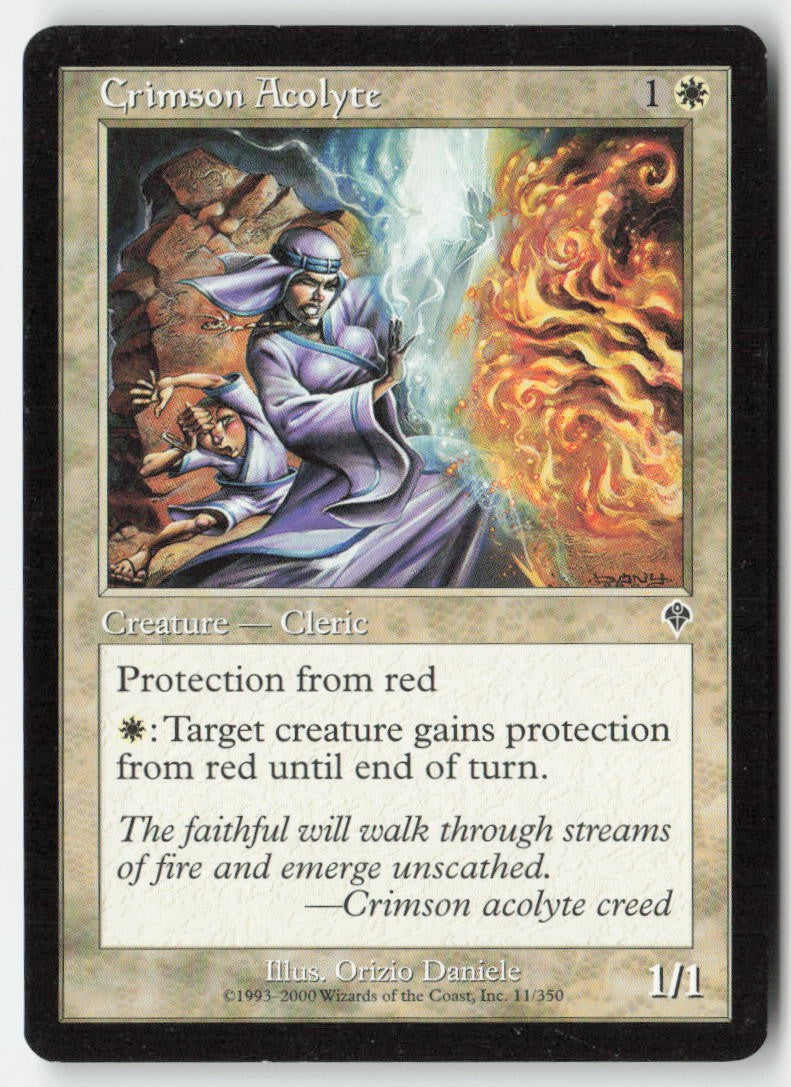 Crimson Acolyte INV 11 Common Moderately Played